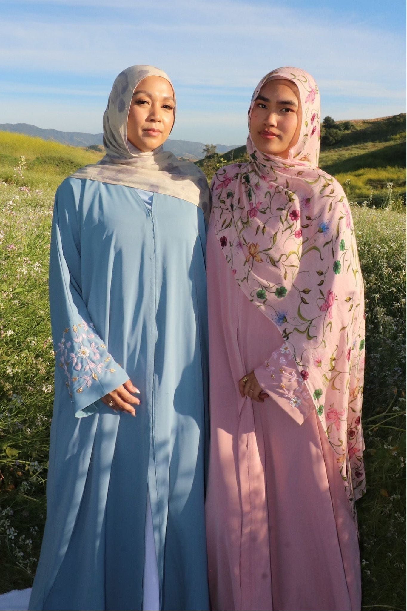 Floral handbead Abaya