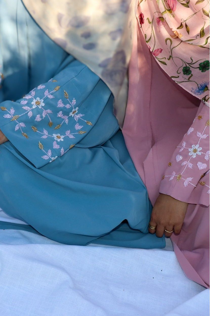 Floral handbead Abaya