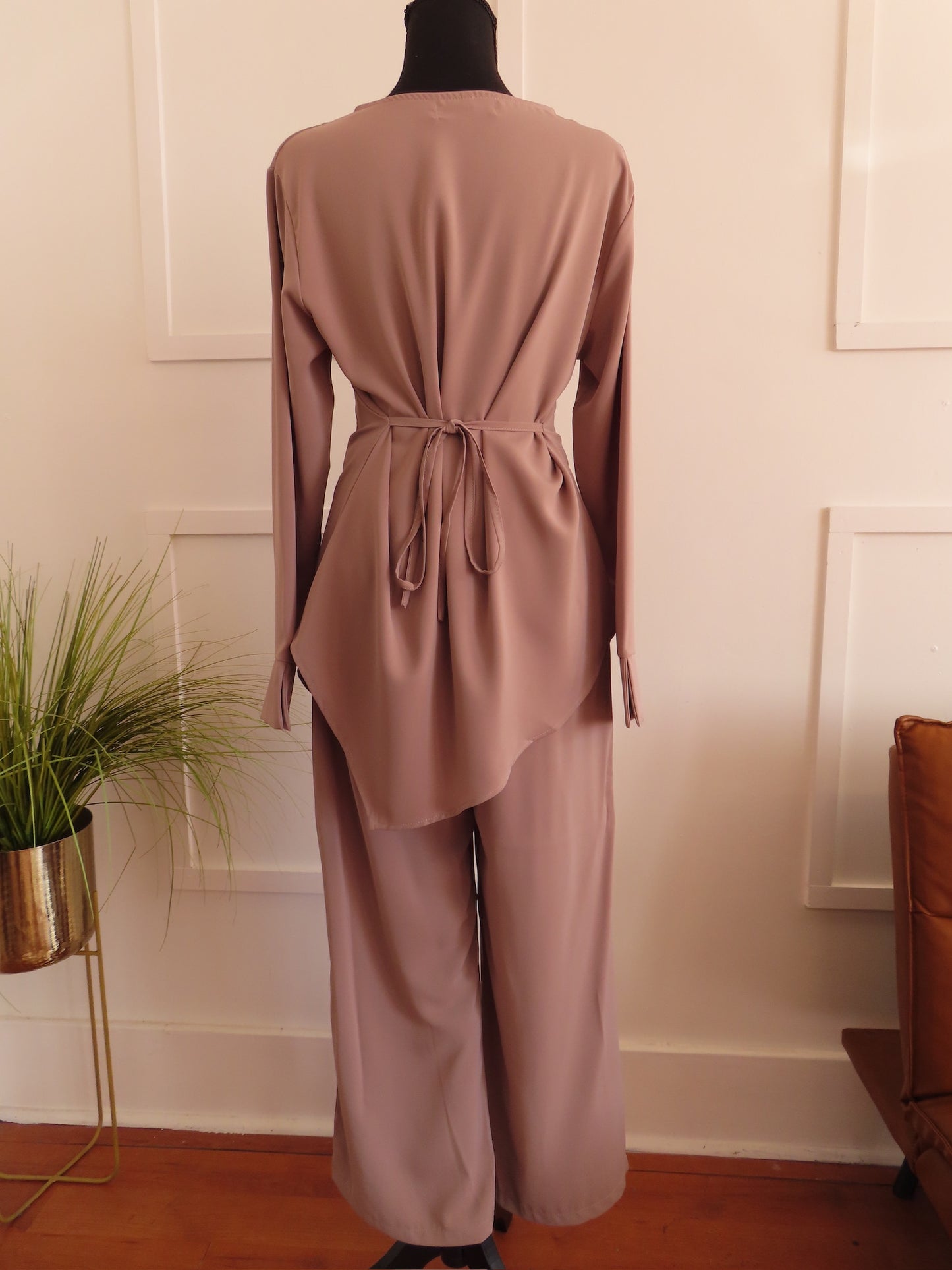 Satin top and bottom set