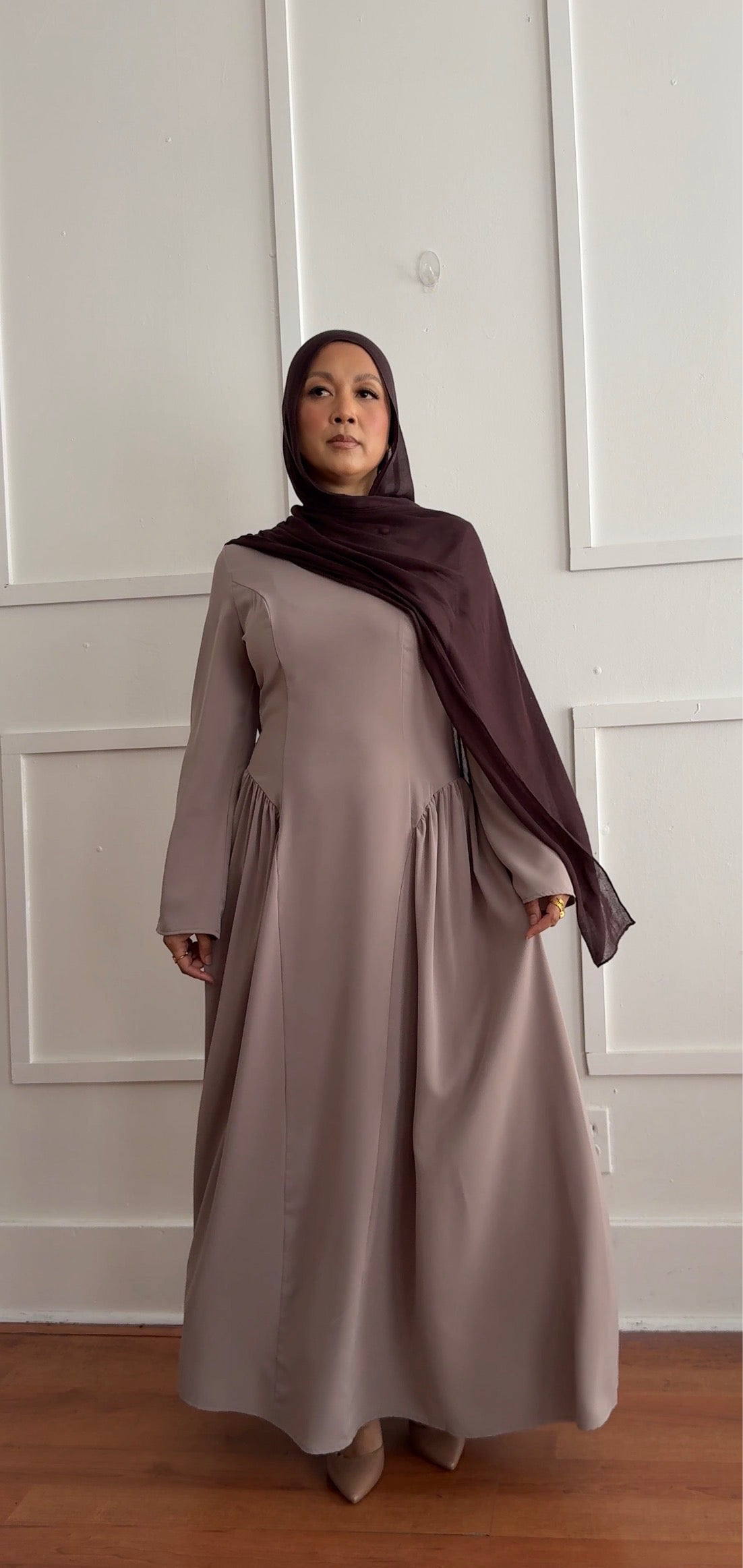 Drop side waist dress