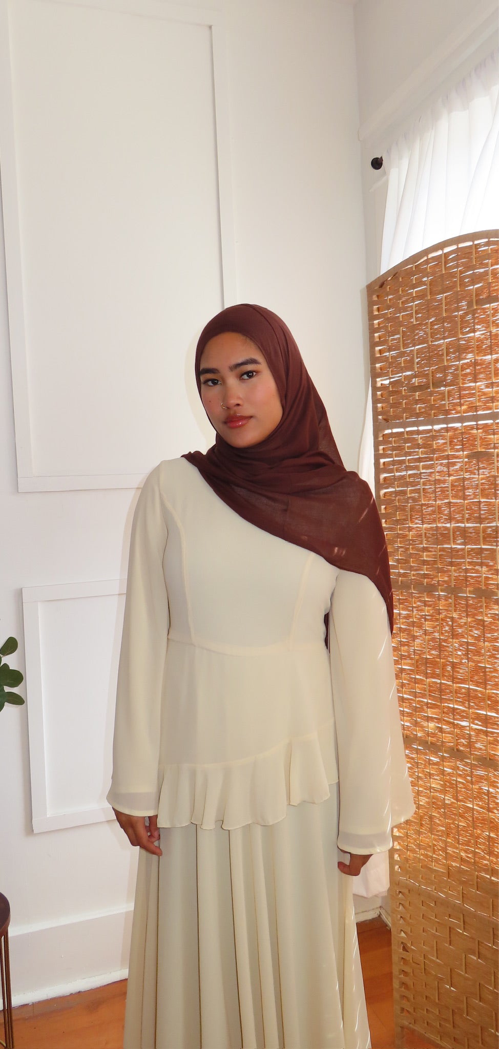 Chiffon ruffle dress