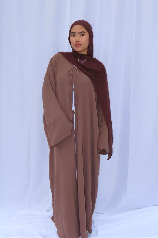 Front Three Tie Abaya