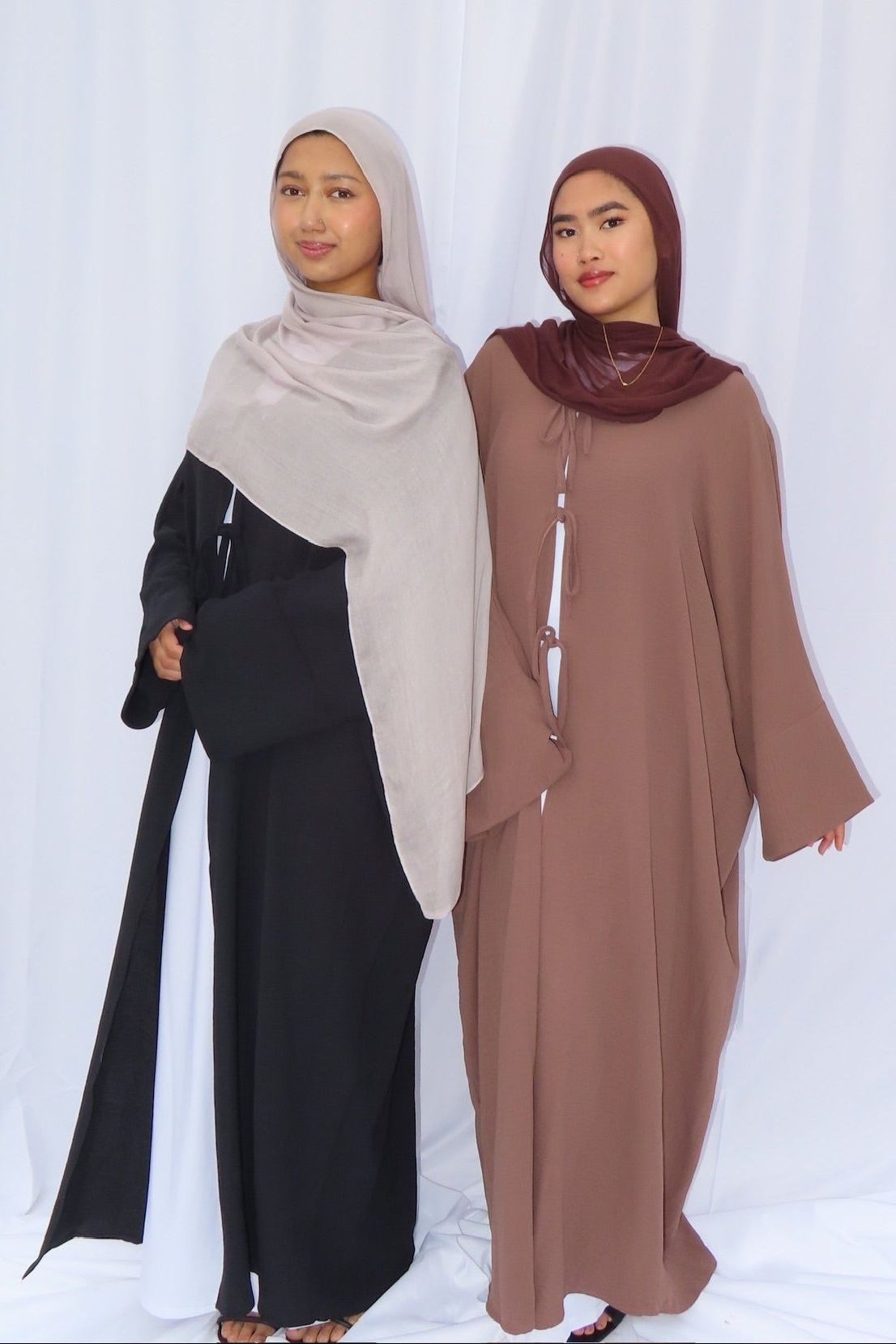 Front Three Tie Abaya